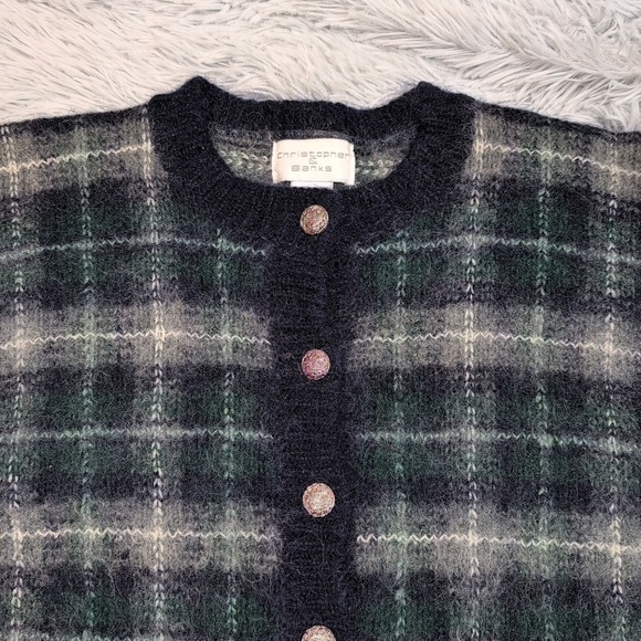 Vintage Christopher‎ & Banks Sweater Womens S Blue Cardigan Wool Blend Button Up - Picture 8 of 9